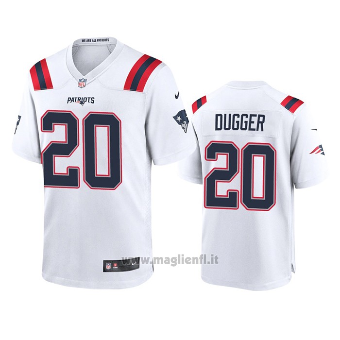 Maglia NFL Game New England Patriots Kyle Dugger Bianco